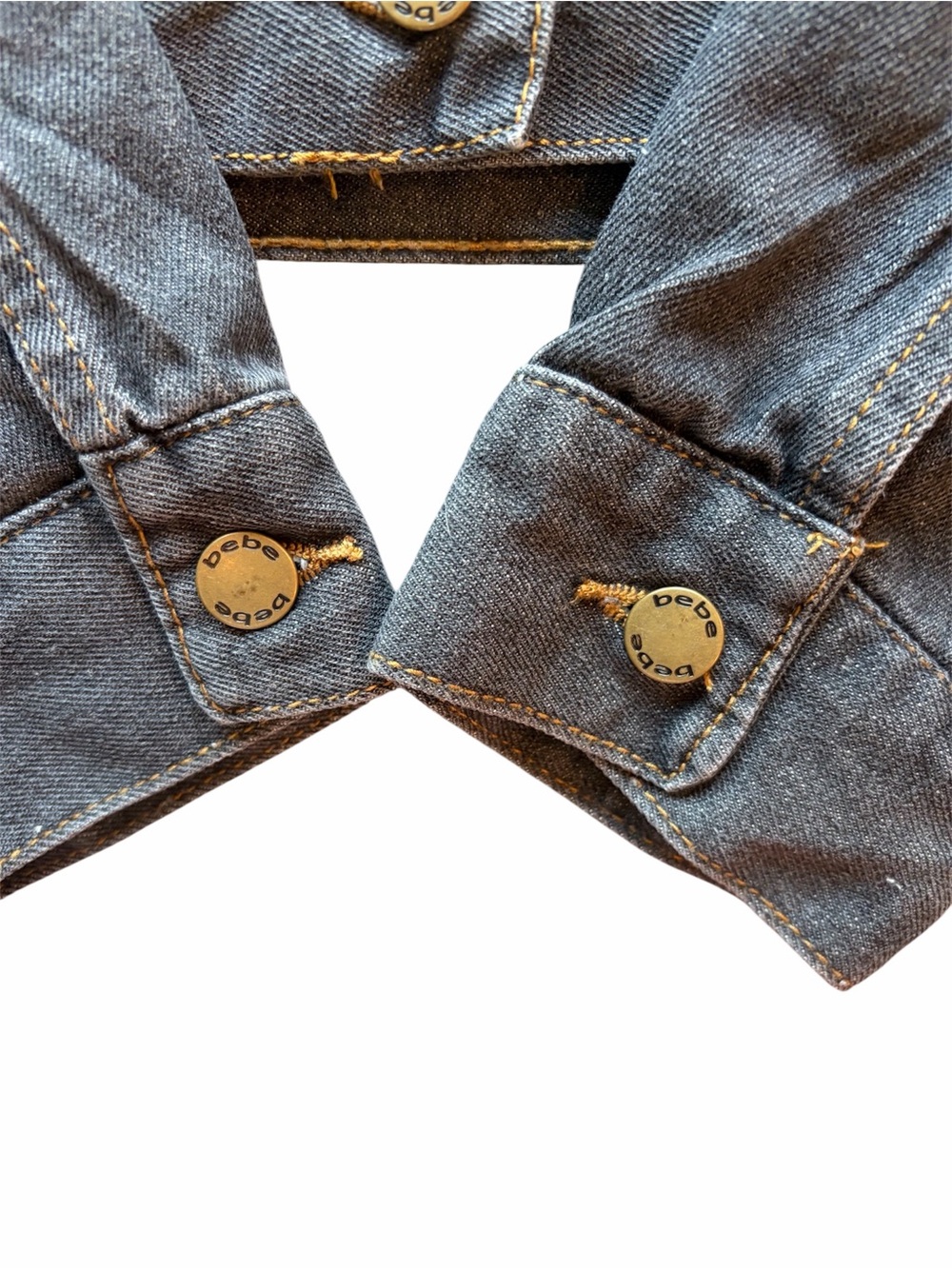 Bebe Denim Jacket With Rhinestones - Picture 5 of 8